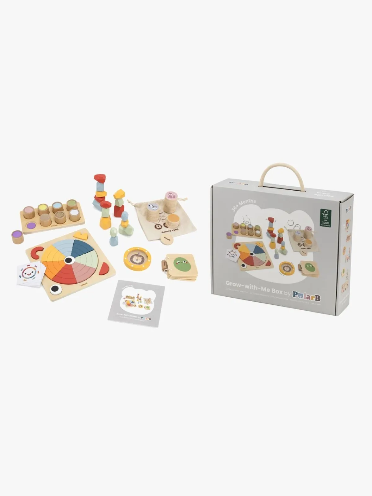 PolarB Motorisk Legetøj*Grow-with-Me Aktivitetssæt Free Spirits 36+ Måneder Hvid