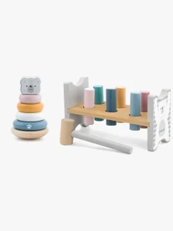 PolarB Babylegetøj*Legesæt Hammerbræt & Stablelegetøj Bjørn