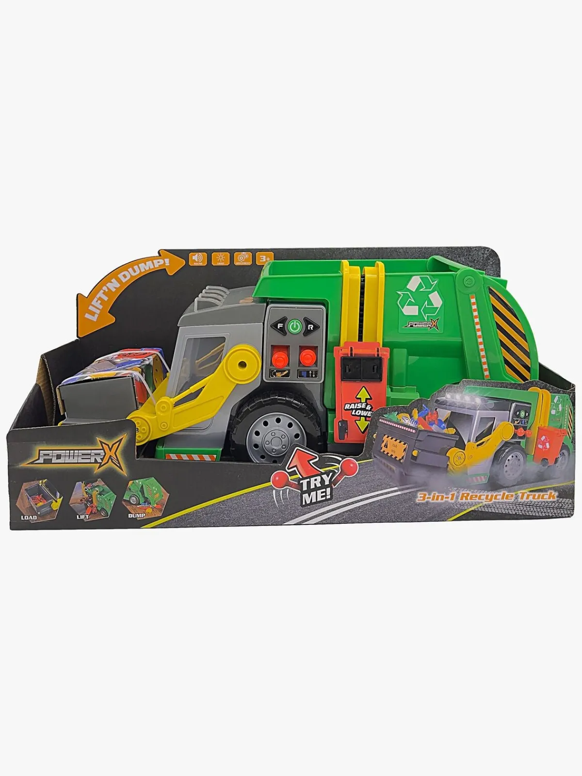 PowerX Legetøjsbiler & -Fartøjer>Power X Lift'N'Dump Skraldebil