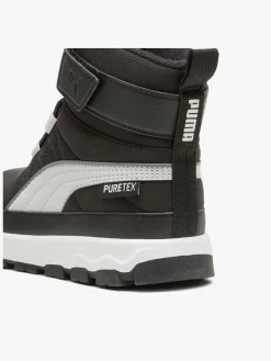Børn Puma Evolve Puretex AC PS Vinterstøvler, Black/Ash Grey/White
