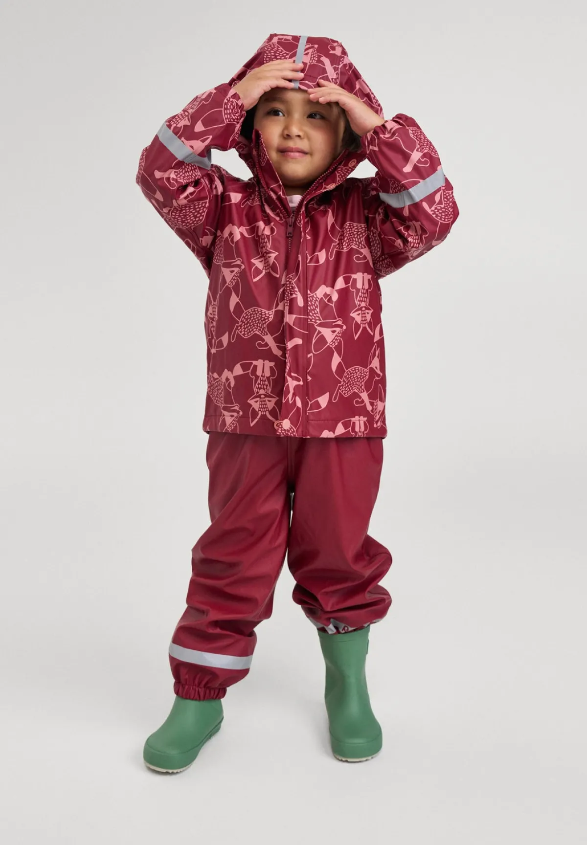 Børn Reima Ankka Barefoot Gummistøvler, Green Clay