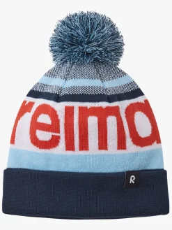 Reima Tilbehør|Vintertøj*Taasko Hue, Navy Blå/Lyserød/Grå