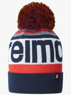 Reima Tilbehør|Vintertøj*Taasko Hue, Navy Blå/Rød/Hvid