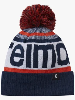 Reima Tilbehør|Vintertøj*Taasko Hue, Navy Blå/Rød/Hvid