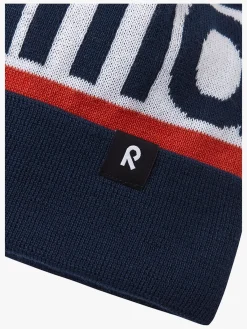 Reima Tilbehør|Vintertøj*Taasko Hue, Navy Blå/Rød/Hvid