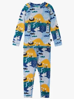 Reima Undertøj*Trivsam Skiundertøj, Frozen Blue Blå/Gul