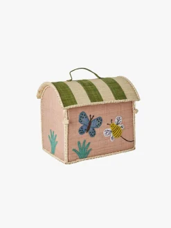 Rice Opbevaring*Sommerfugl Opbevaringstaske, Lyserød/Grøn