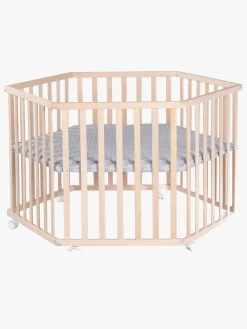 Roba Sikkerhed*Cosiplay Hexagon Kravlegård med Hjul, Wood