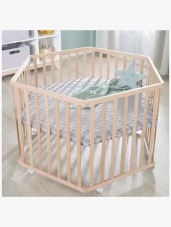 Roba Sikkerhed*Cosiplay Hexagon Kravlegård med Hjul, Wood