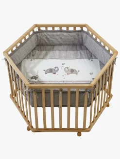 Roba Sikkerhed>Hexagon Kravlegård med Hjul, Jumbotwins Wood