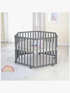 Roba Sikkerhed></noscript>Hexagon Kravlegård med Hjul, Anthracite & Greyish Quilted