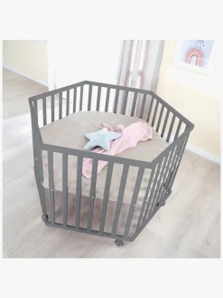 Roba Sikkerhed></noscript>Hexagon Kravlegård med Hjul, Anthracite & Greyish Quilted