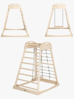 Børn Roba Montessori Indendørs Legetårn med Gynge, Natural/Grey