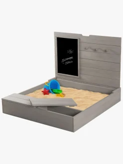 Roba Udeleg*Sandkasse med Låg, Grå