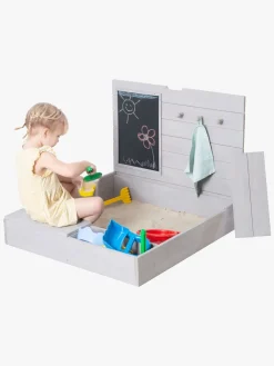 Roba Udeleg*Sandkasse med Låg, Grå