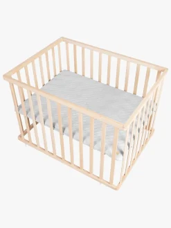 Roba Sikkerhed*Style Kravlegård med Hjul, Wood & Grey