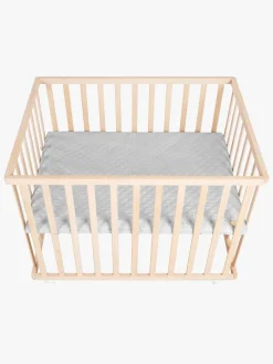 Roba Sikkerhed*Style Kravlegård med Hjul, Wood & Grey