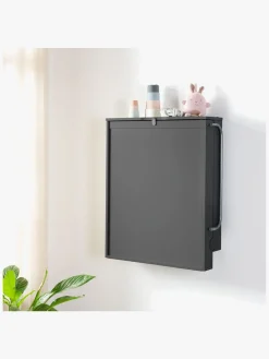 Roba Væghængt Puslebord & Puslepude, Anthracite Lacquered/Silver Grey