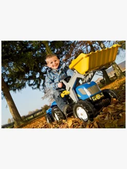 RollyToys Legetøjsbiler & -Fartøjer>Rolly Toys Traktor m. Skovl + Anhænger Kid JD Blå