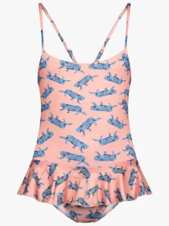 Børn Saltabad Ellie Badedragt, Orange Tiger