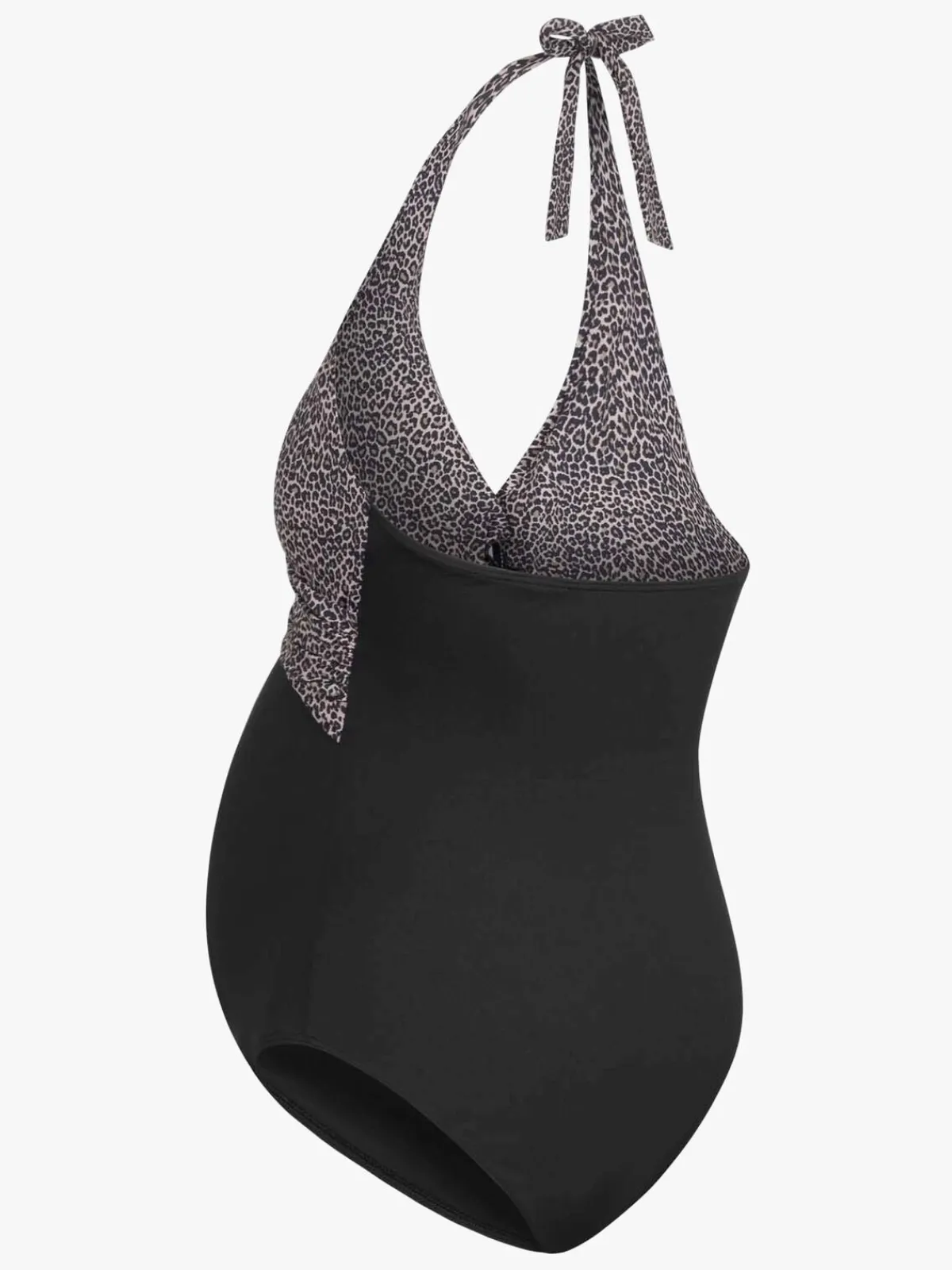 Saltabad Tøj Til Mor*Wilma Graviditetsbadedragt, Grå/Sort Leo