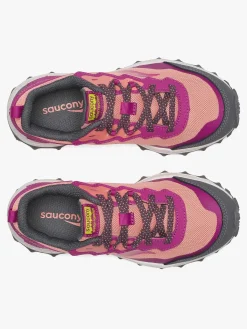 Børn Saucony Sneakers></noscript>Peregrine Kids Shield Træningssko, Berry/Coral