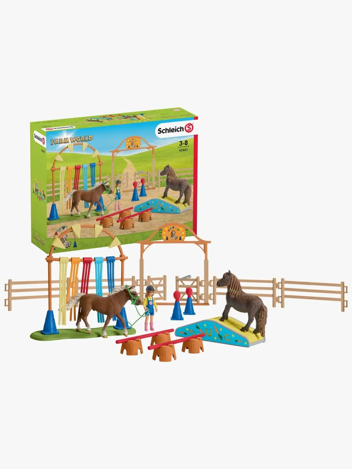 Schleich Legetøjsfigurer*Legesæt Ponyagilitytræning