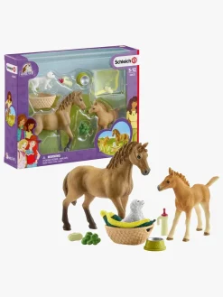 Schleich Legetøjsfigurer*Legesæt Quaterhoppe med Føl