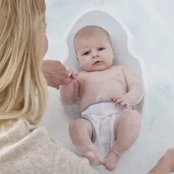 Shnuggle Badeværelset*Badestøtte Newborn, White/Grey Hvid/Grå