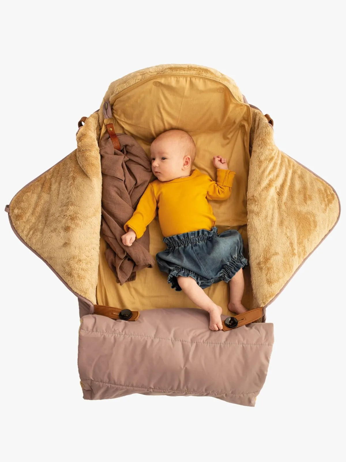 Sleepbag Køreposer*Mini Vinterkørepose, Dusty Purple/Brown Lilla