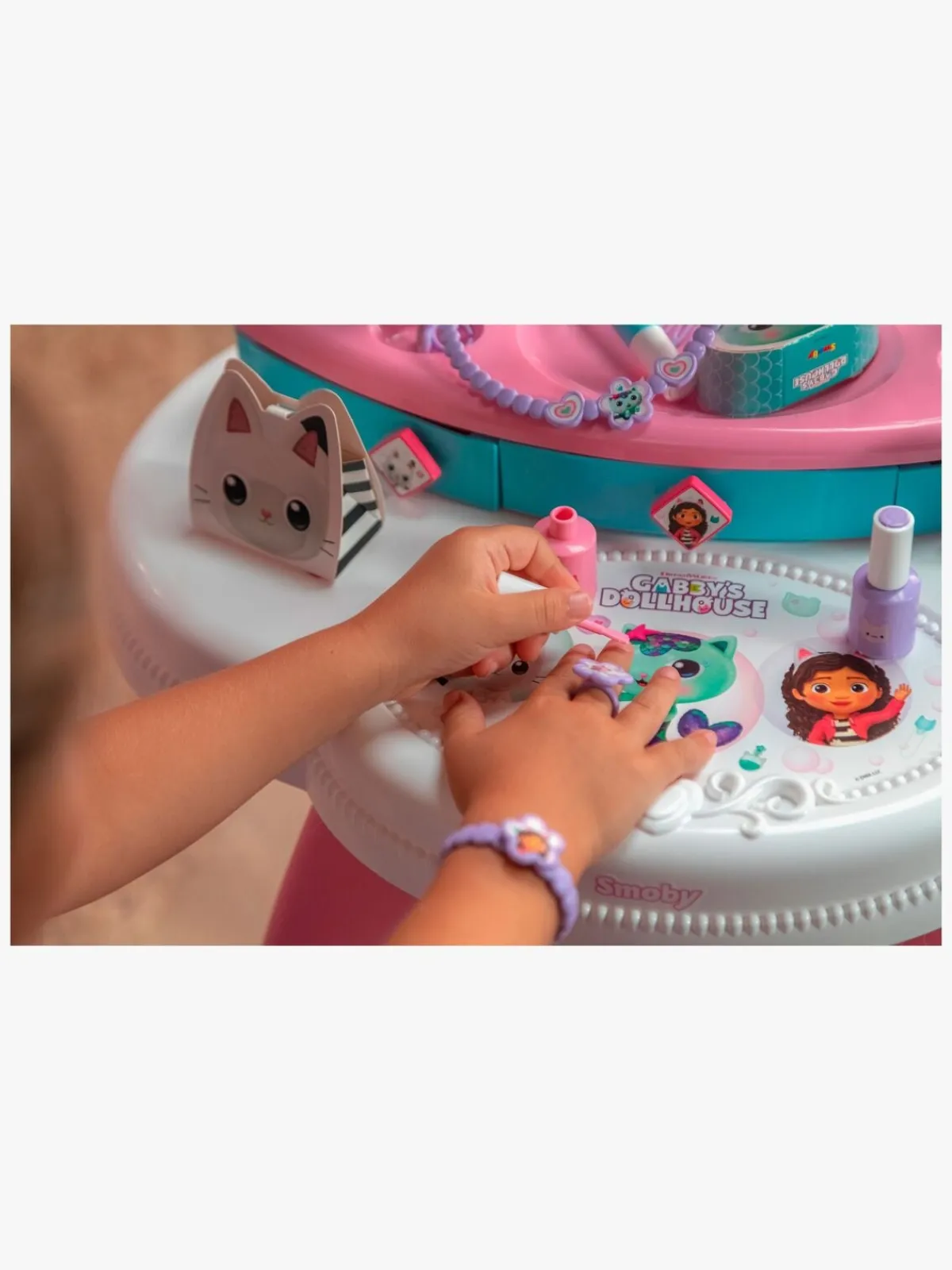 Smoby Rolleleg>Gabby's Dollhouse 2-i-1 Sminkebord med Skammel