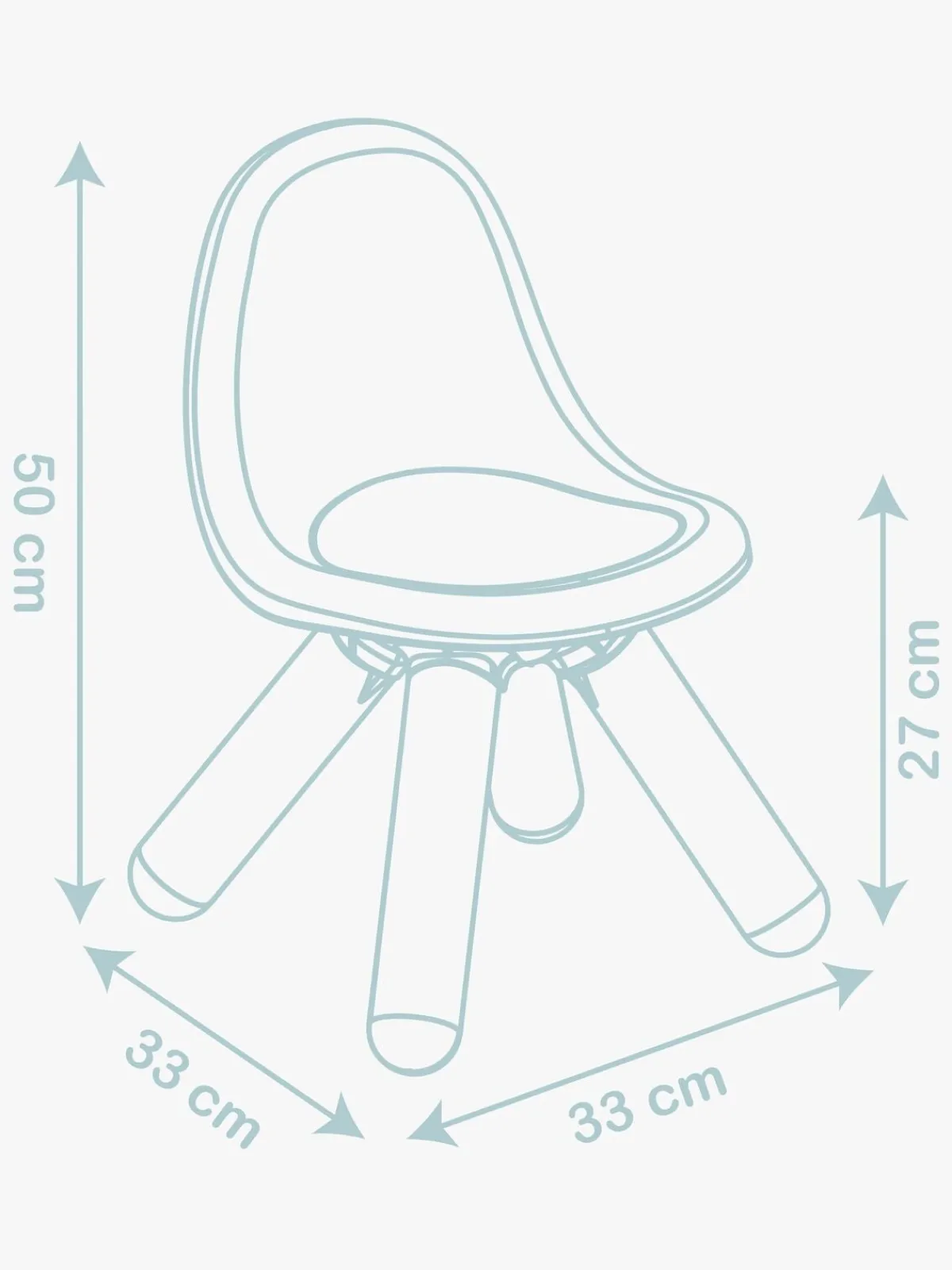 Smoby Børnemøbler*Kid Stol, Blå