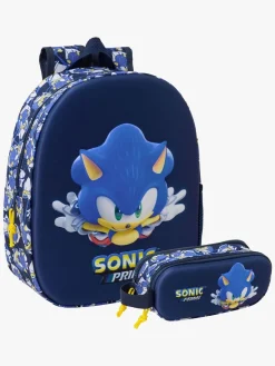 Børn SonicTheHedgehog Tasker>Sonic The Hedgehog 3D Rygsæk 8,5L & Penalhus