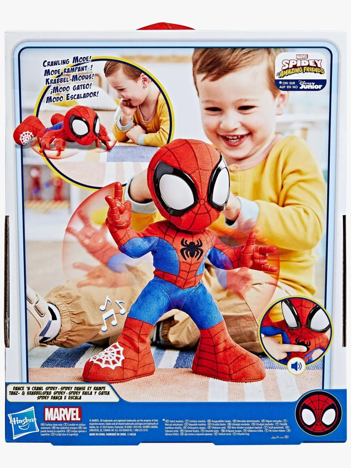 SpideyandFriends Interaktivt Legetøj*Spidey and His Amazing Friends Figur Dance 'n Crawl Spidey