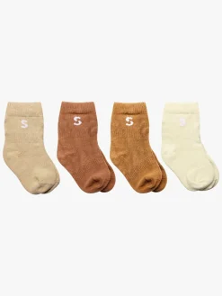 Børn STUCKIES Strømper Baby 4-pak, Desert