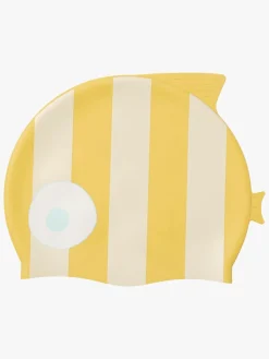 SUNNYLiFE Svømning*Badehætte, Finn the Fish Mustard Stripe Gul
