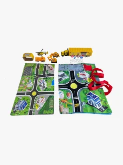 Suntoy Legetøjsbiler & -Fartøjer*Container Truck Legesæt med Måtte 14 Dele  Arbejdskøretøj Flerfarvet/Gul