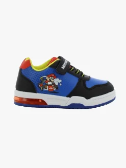 Børn SuperMario Sneakers>Super Mario Blinkende Sneakers, Black/Cobalt Blue