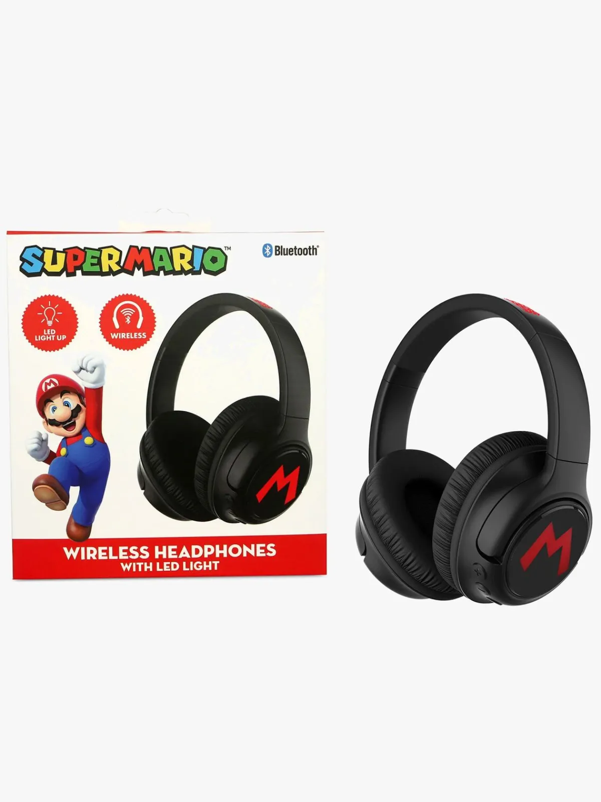 OTLTechnologies Super Mario Høretelefoner Trådløse med LED Sharing AUX