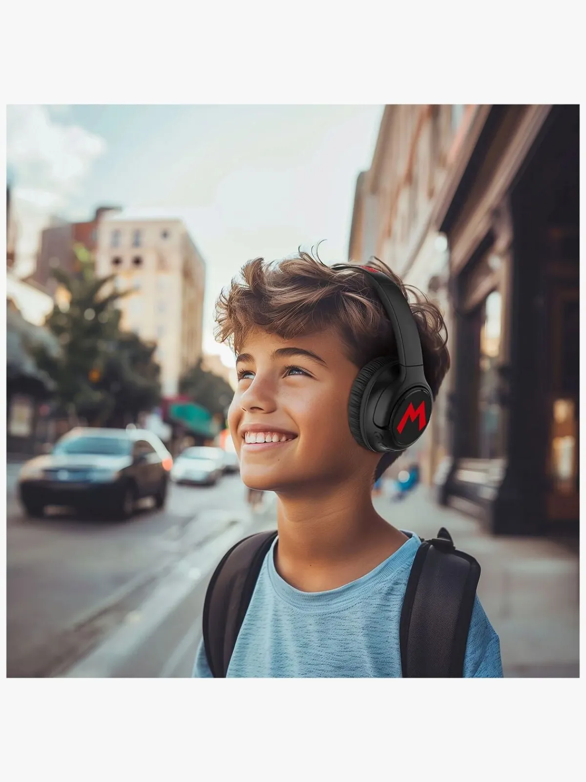 OTLTechnologies Super Mario Høretelefoner Trådløse med LED Sharing AUX