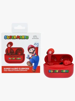 OTLTechnologies Super Mario Høretelefoner In-Ear TWS, Rød