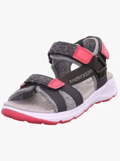 Børn Superfit Sandaler & Klipklapper>Criss Cross Sandaler, Grey/Pink