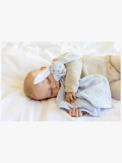 Teddykompaniet Stofbleer, Nusseklude & Babytæpper>Diinglisar  Kanin Nusseklud Musselin, Babyblå
