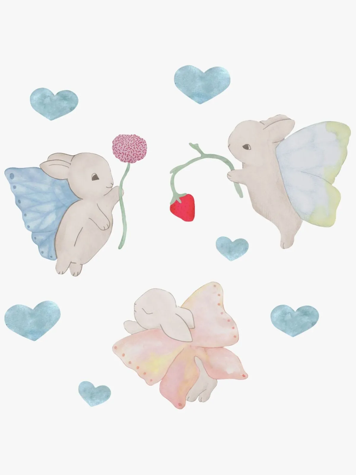 Thatsmine Interiør*That's Mine Vægklistermærker Fairy Bunnies 3-pak