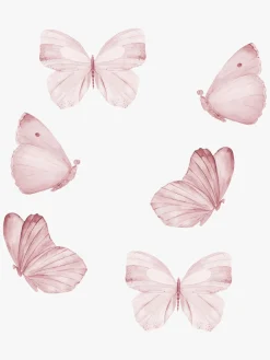 Thatsmine Interiør*That's Mine Wallsticker Butterfly 6-pak, Rose Lyserød