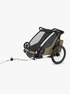 Thule Aktivitetsvogne*Chariot Cross 2 Cykelanhænger inkl. Skisæt, Khaki G3