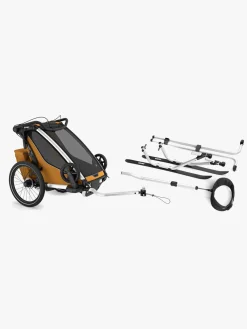Thule Aktivitetsvogne*Chariot Sport 1 Cykelanhænger inkl. Skisæt, Natural Gold G3