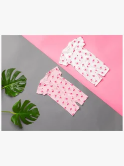 Børn TinyTreasure Heldragter></noscript>Tiny Treasure Summer Heldragt 2-pak, Pink/Flamingo