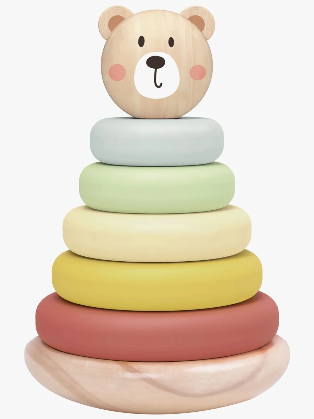 TookyToy Legetøj Til Børn På 0-10 År|Babylegetøj*Tooky Toy Bjørn Stabeltårn, Multifarvet Flerfarvet