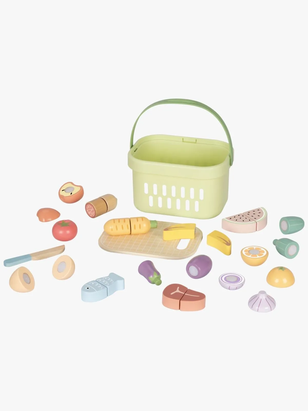 TookyToy Rolleleg>Tooky Toy Cutting Spisesæt, Grøn